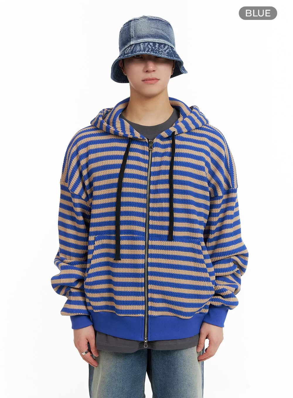 Men's Striped Hoodie Jacket IA401