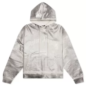 Metallic Hoodie - Grey/White