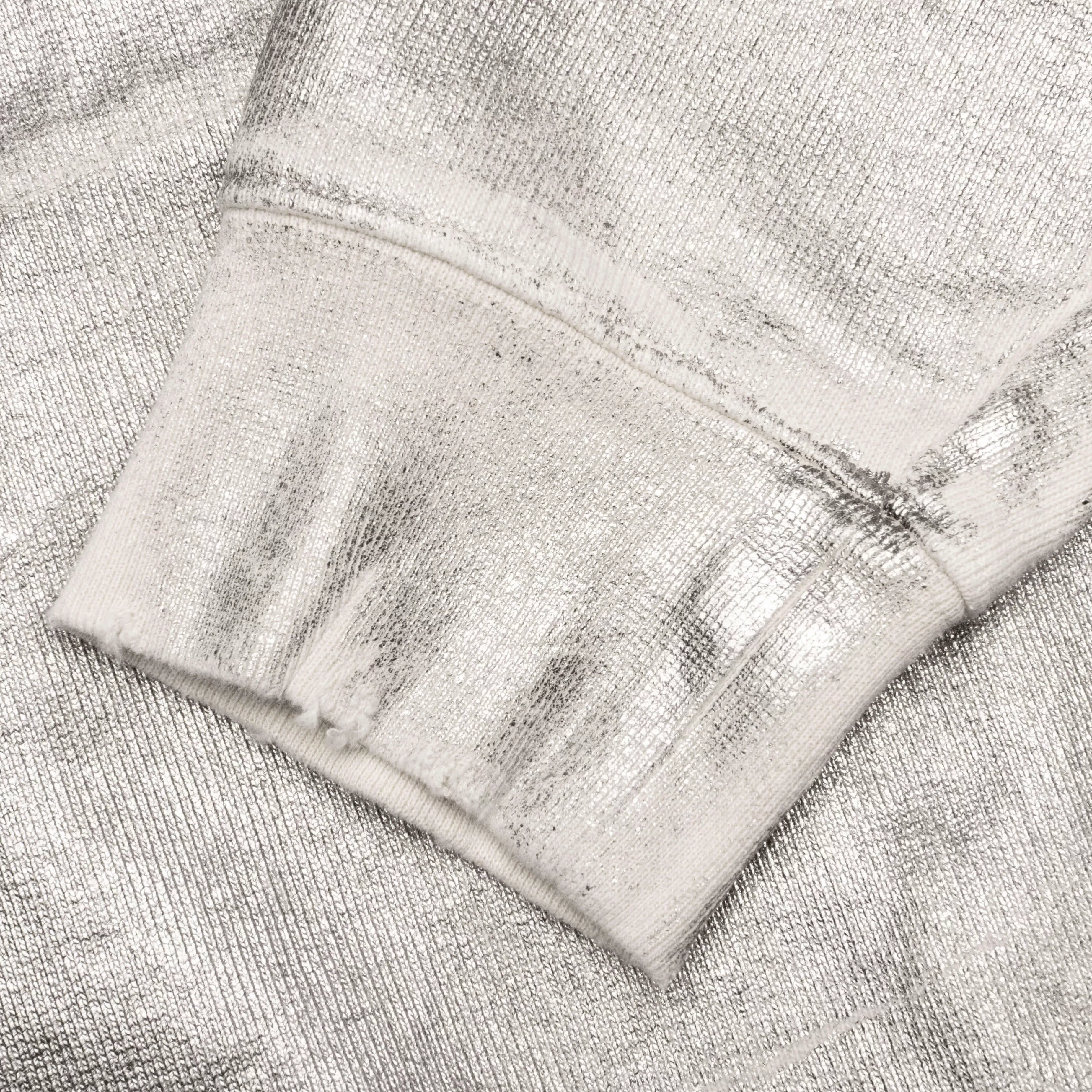 Metallic Hoodie - Grey/White