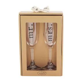 Mr. & Mrs. Champagne Flute Set