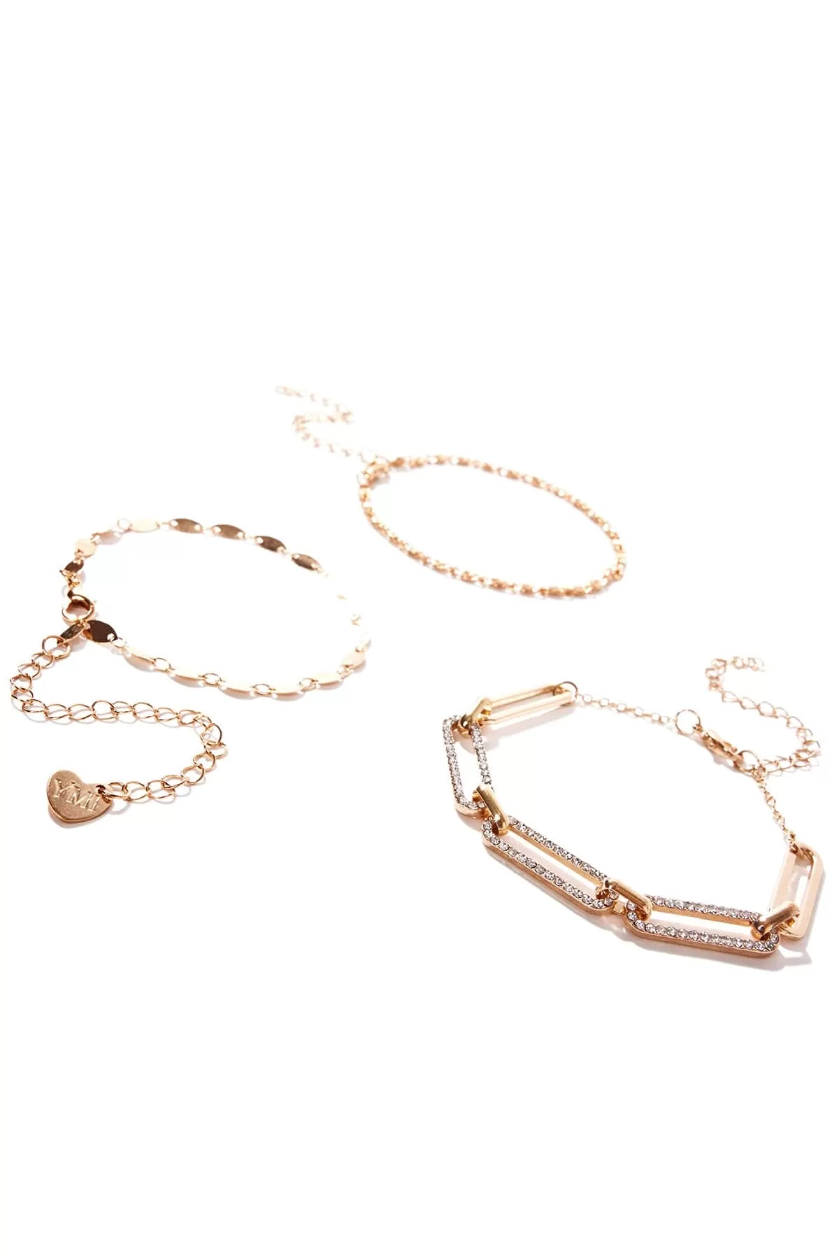 Multi Chain Bracelet 3 Piece Fashion Set