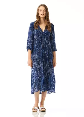 One Season Mia Sardinia Viscose Kjole - Blue