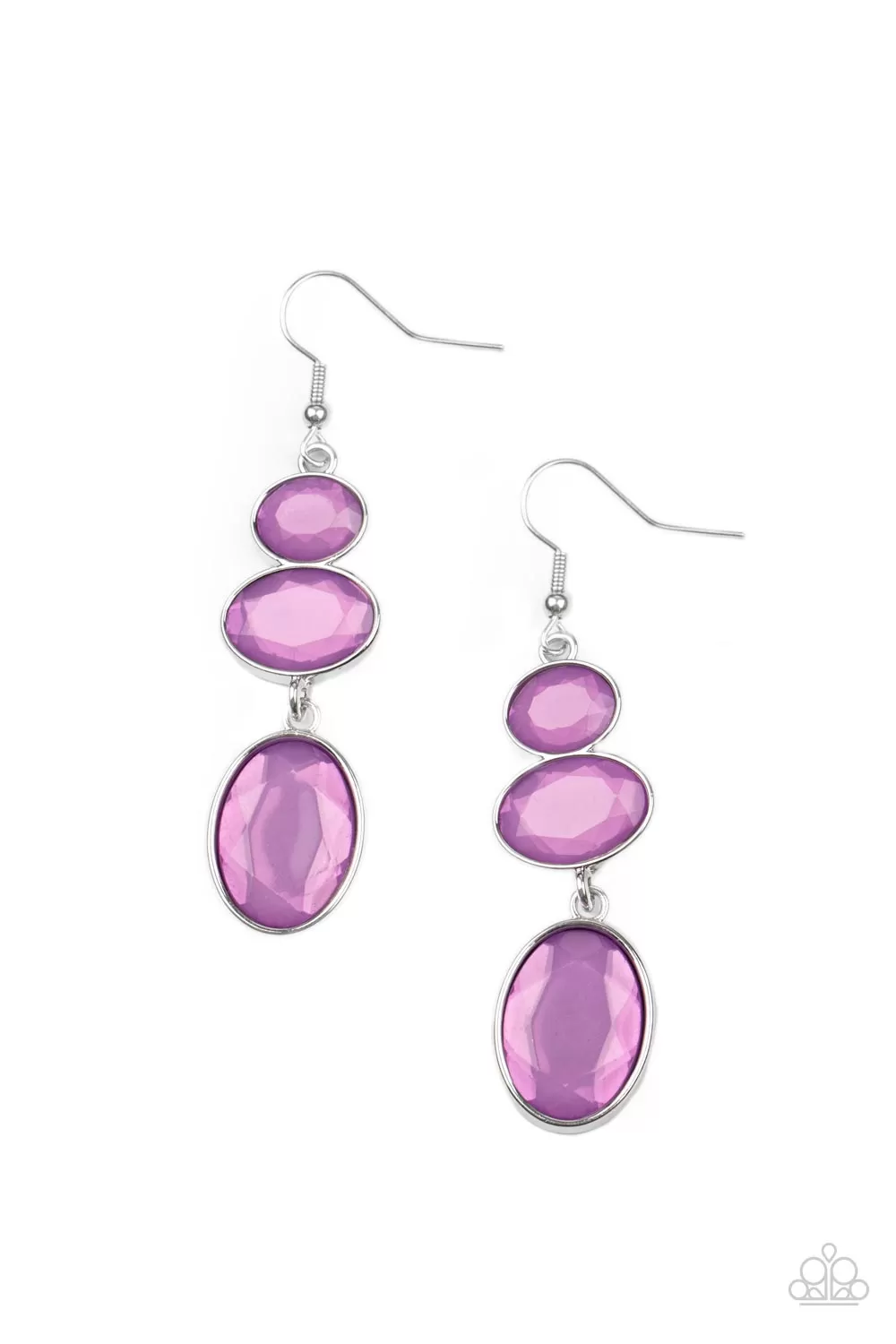 Paparazzi Earrings ~ Tiers Of Tranquility - Purple