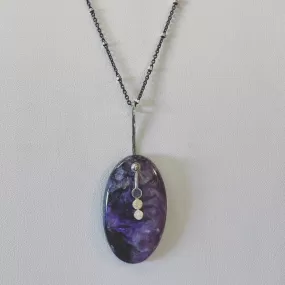 Pendulum dots oval charoite