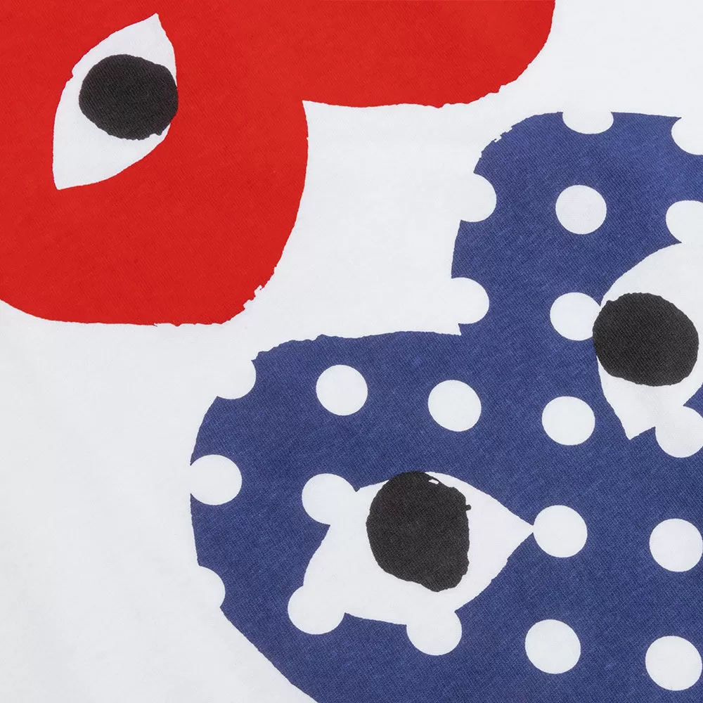 Polka Dot Mirror T-Shirt - White