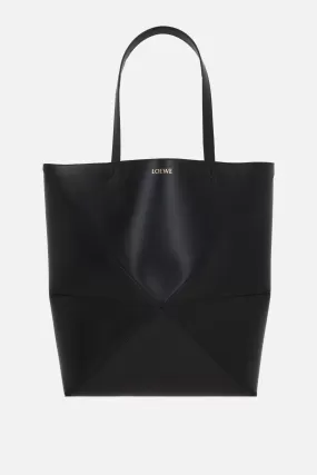 Puzzle Fold large smooth leather tote bag