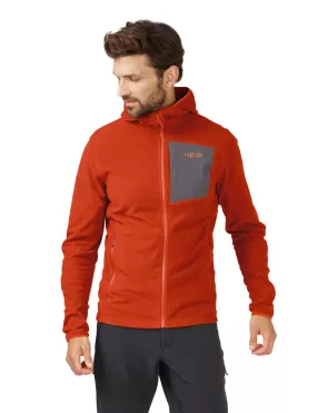 Rab Men's Tecton Full Zip Hooded Fleece (Red Clay)