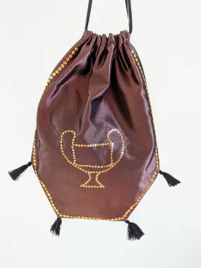 Reticule - Spangled Plum with Urn