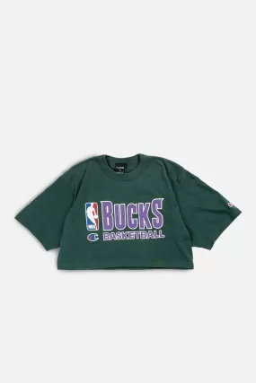 Rework Milwaukee Bucks NBA Crop Tee - M