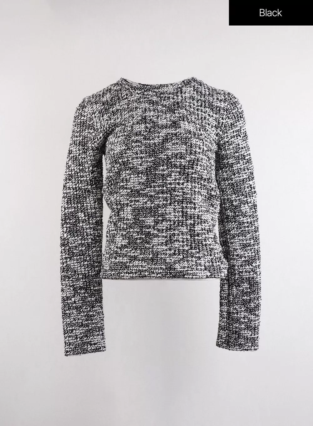 Round Neck Knitted Long Sleeve Top CJ417