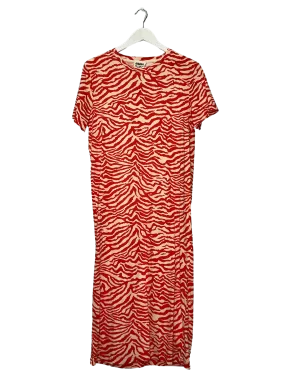 Size M - Bimba Y Lola Red Tiger Print Maxi T-shirt Dress