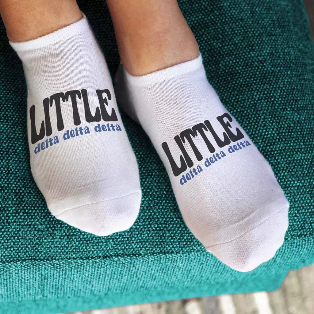 Sorority No Show Socks for LITTLES