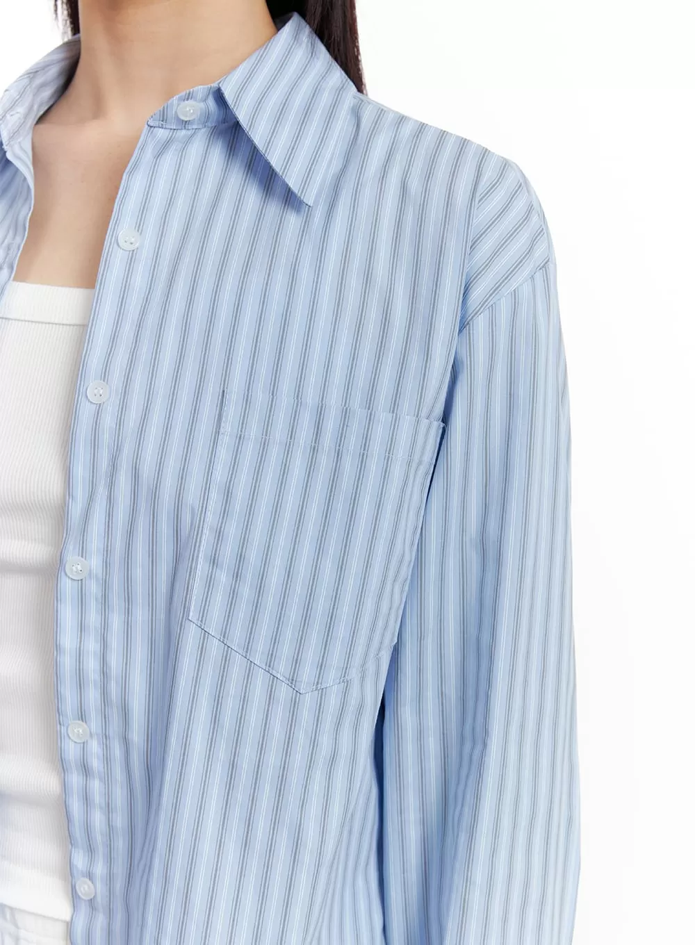 Stripe Buttoned Shirt IF423