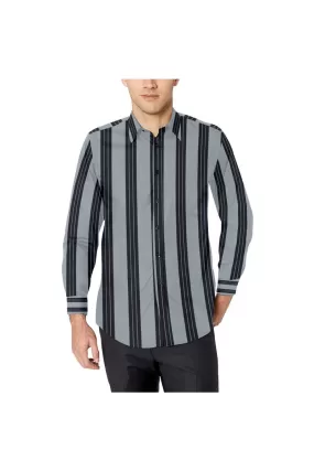 Striped Men's All Over Print Casual Dress Shirt (Model T61)