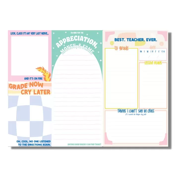 Teacher's Funny Notepad Set