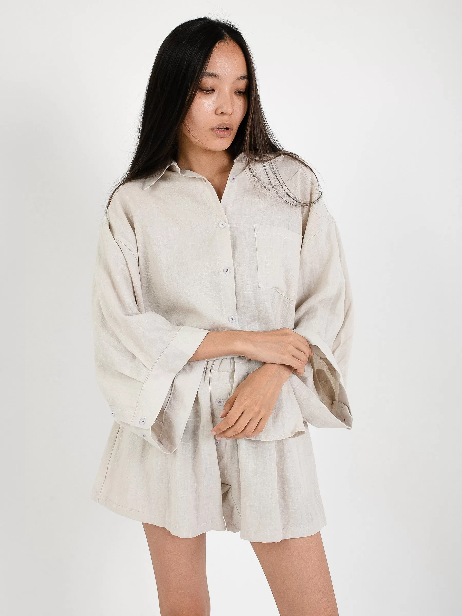 The 03 Linen Loungewear Set Short