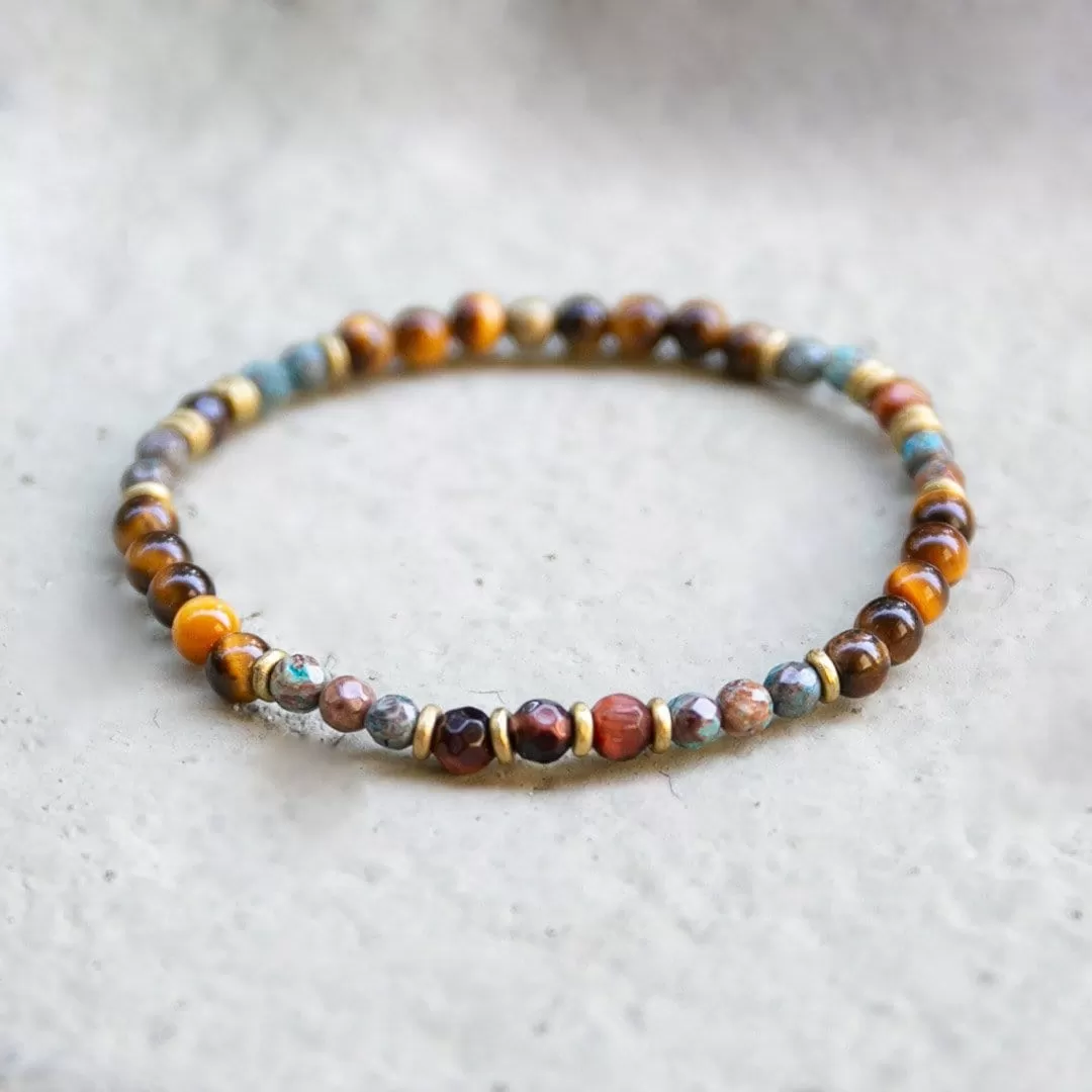 Tiger's Eye and Agate Delicate Bracelet