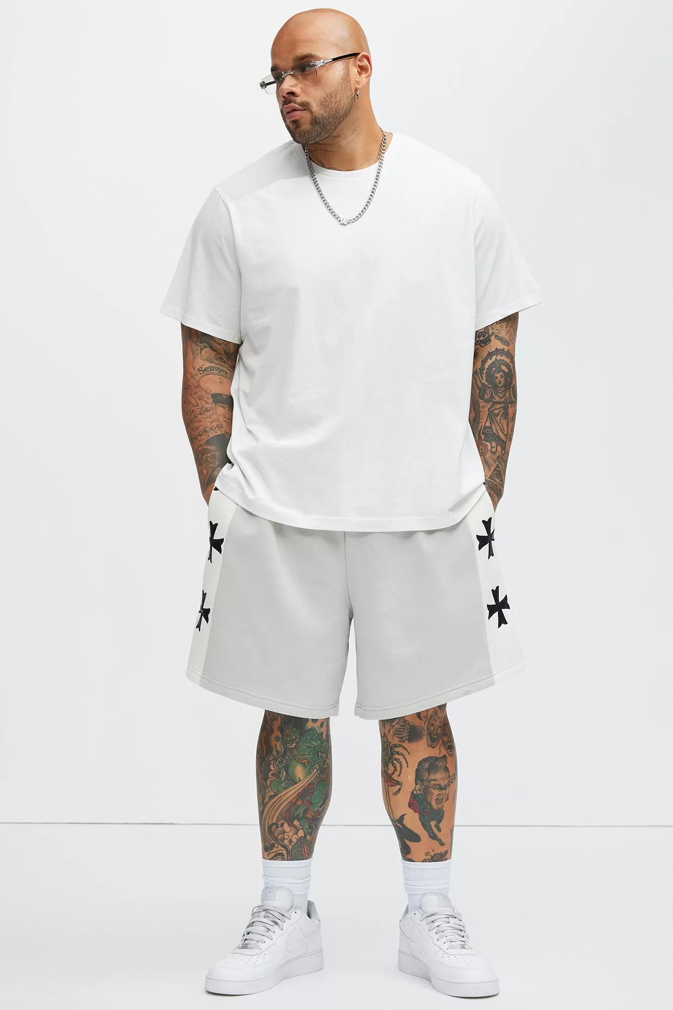 Tyson Desmond Sweat Shorts - Grey/combo