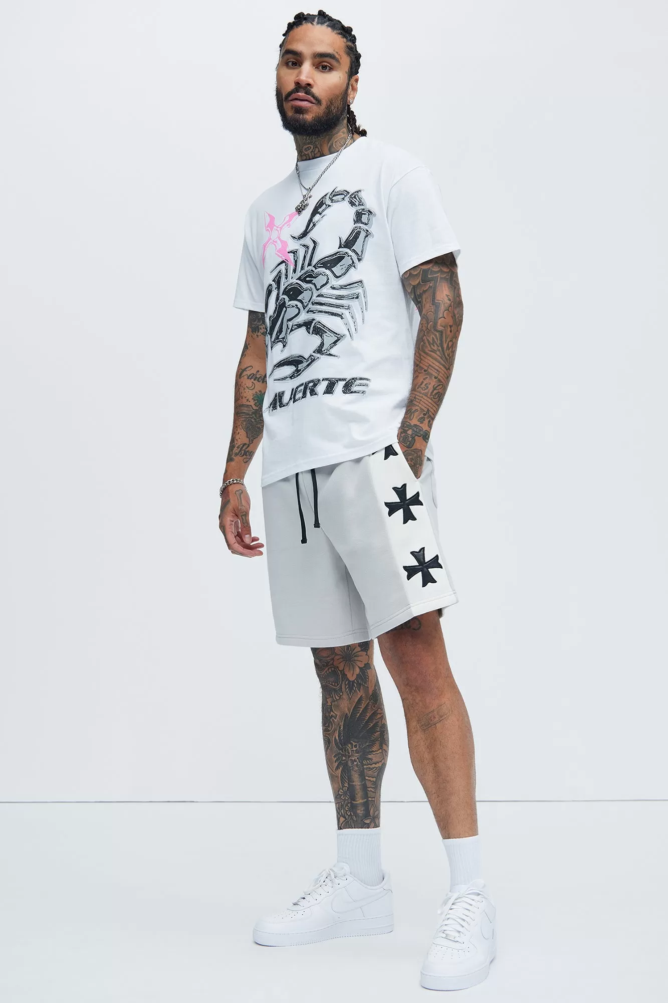 Tyson Desmond Sweat Shorts - Grey/combo