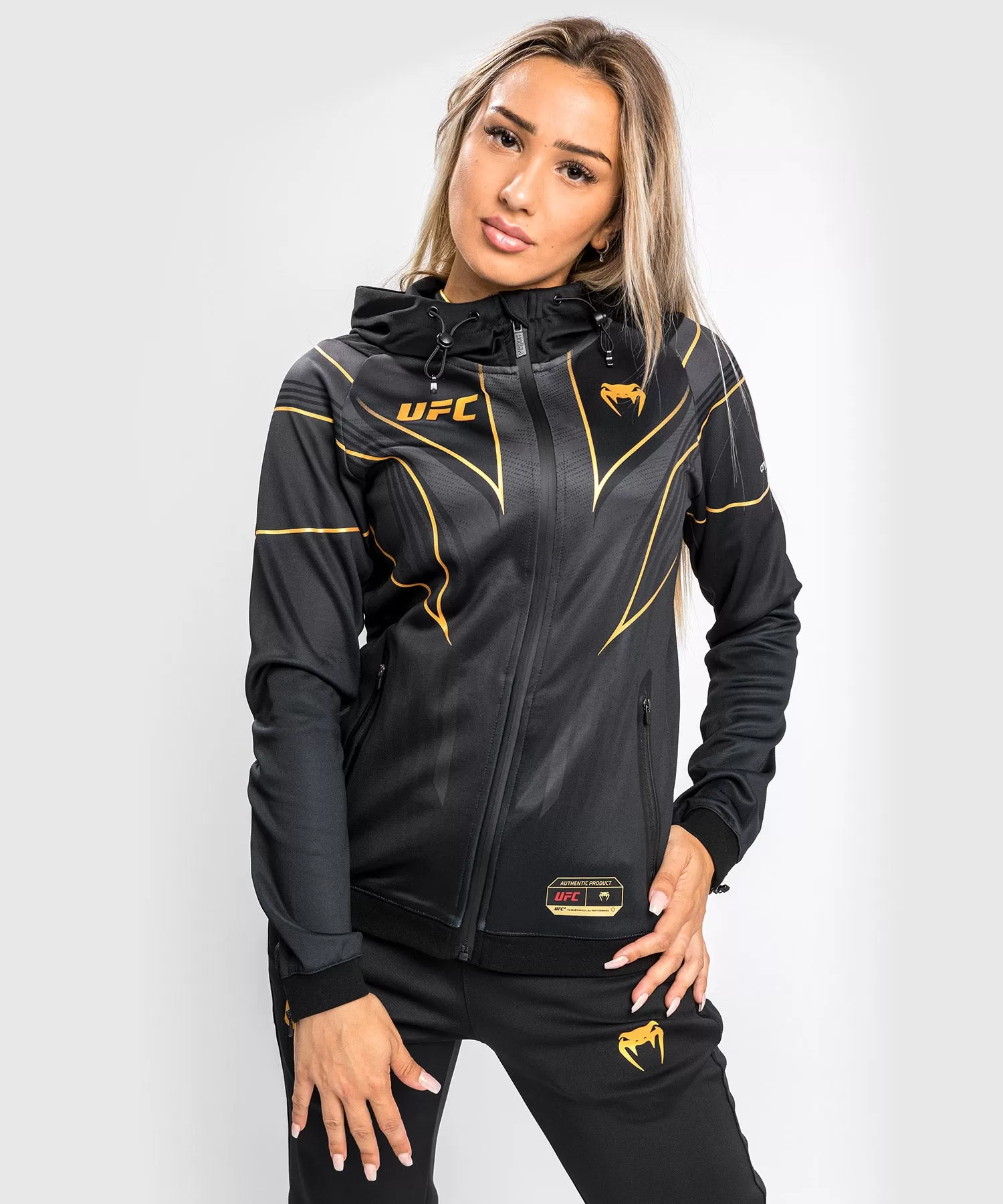 UFC Venum Authentic Fight Night 2.0 Women's Walkout Hoodie - Champion