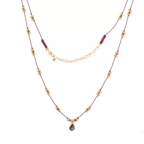 Vama | Rati Necklace | Metal-Sterling Silver | Stone-Purple Pearl | Finish-Shiny