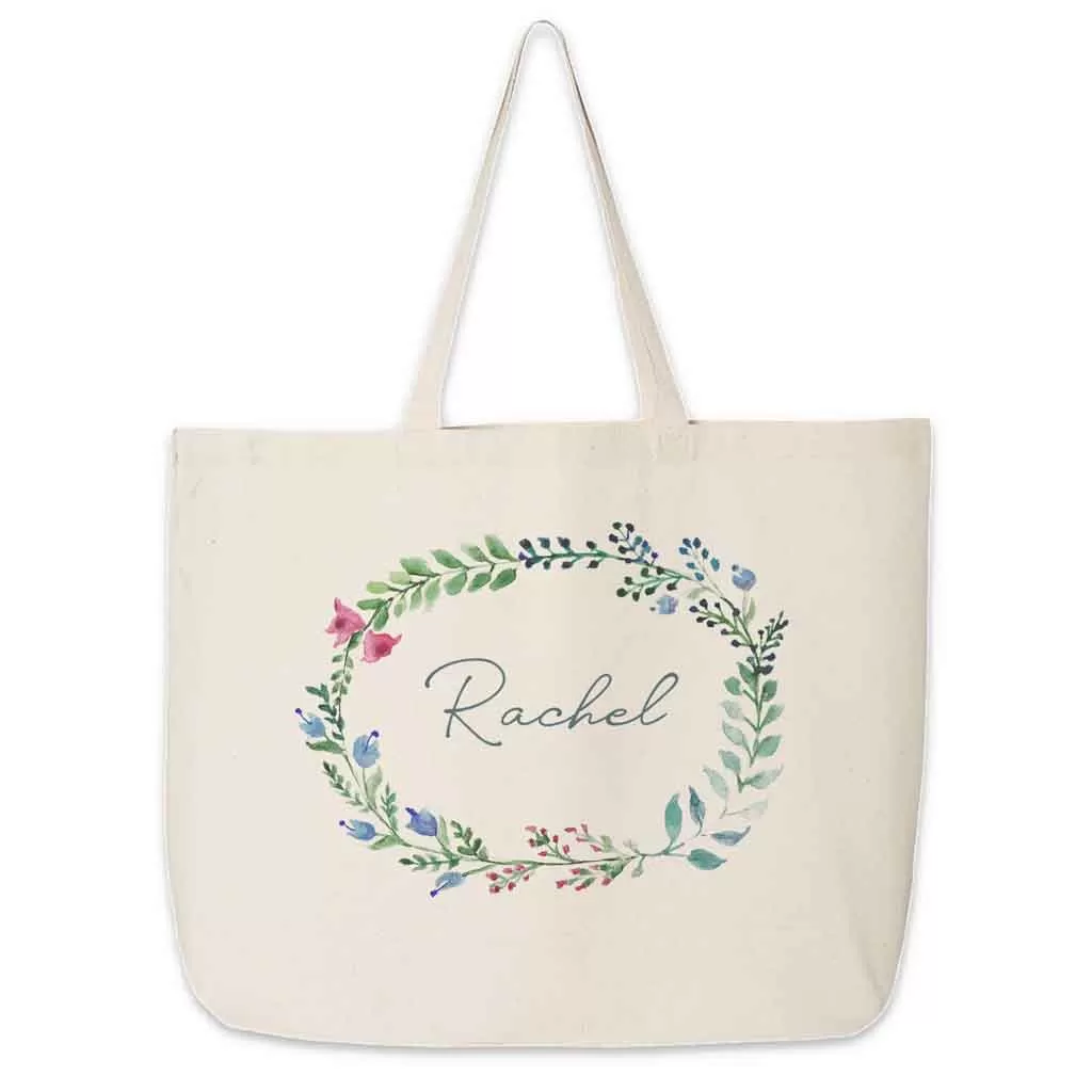 Wedding Party Tote Bag Personalized with a Farmhouse Theme