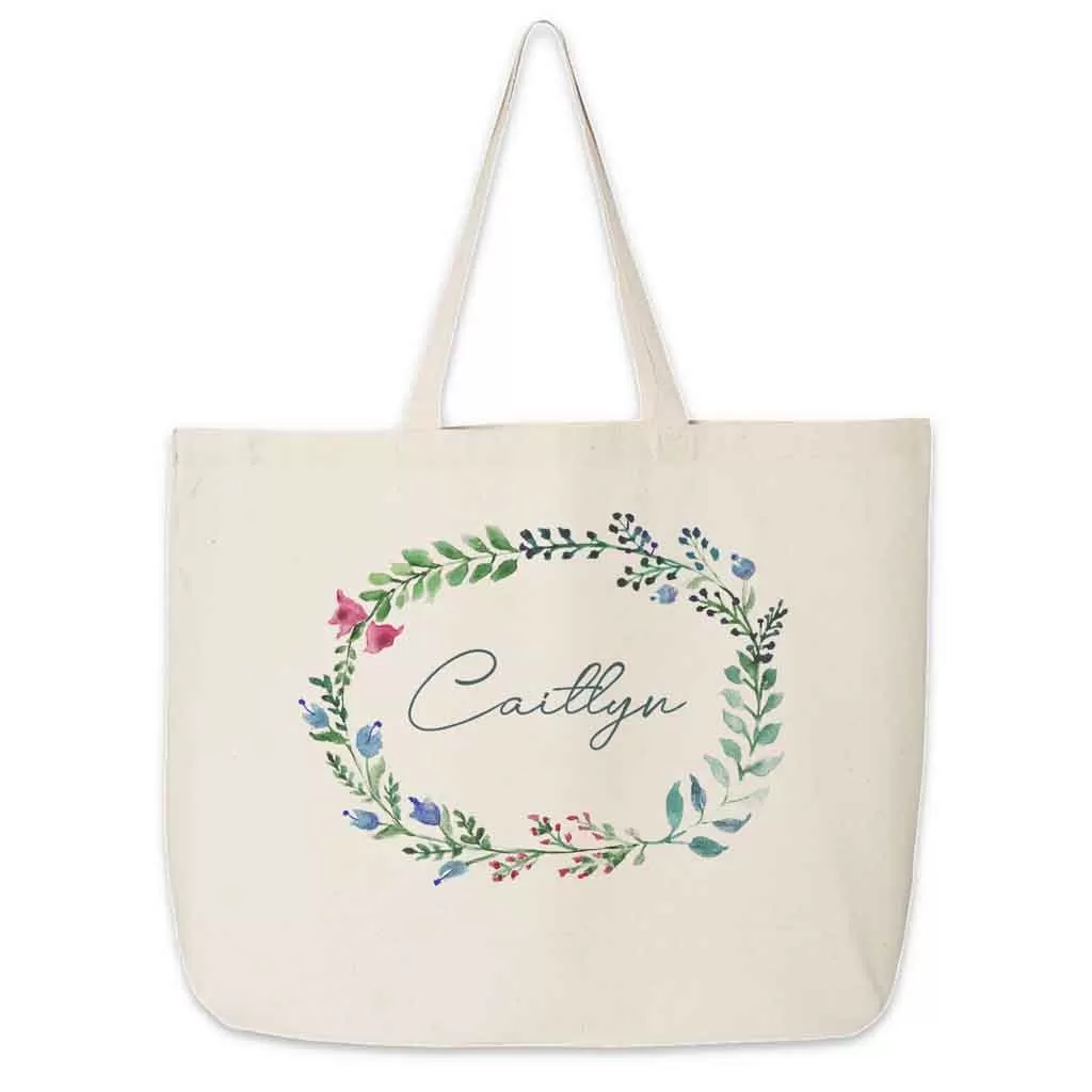 Wedding Party Tote Bag Personalized with a Farmhouse Theme