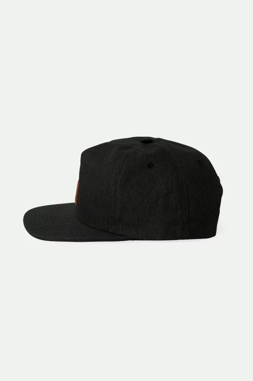 Woodburn MP Snapback - Black Vintage Wash